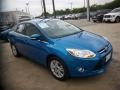 2012 Blue Candy Metallic Ford Focus SEL Sedan  photo #3