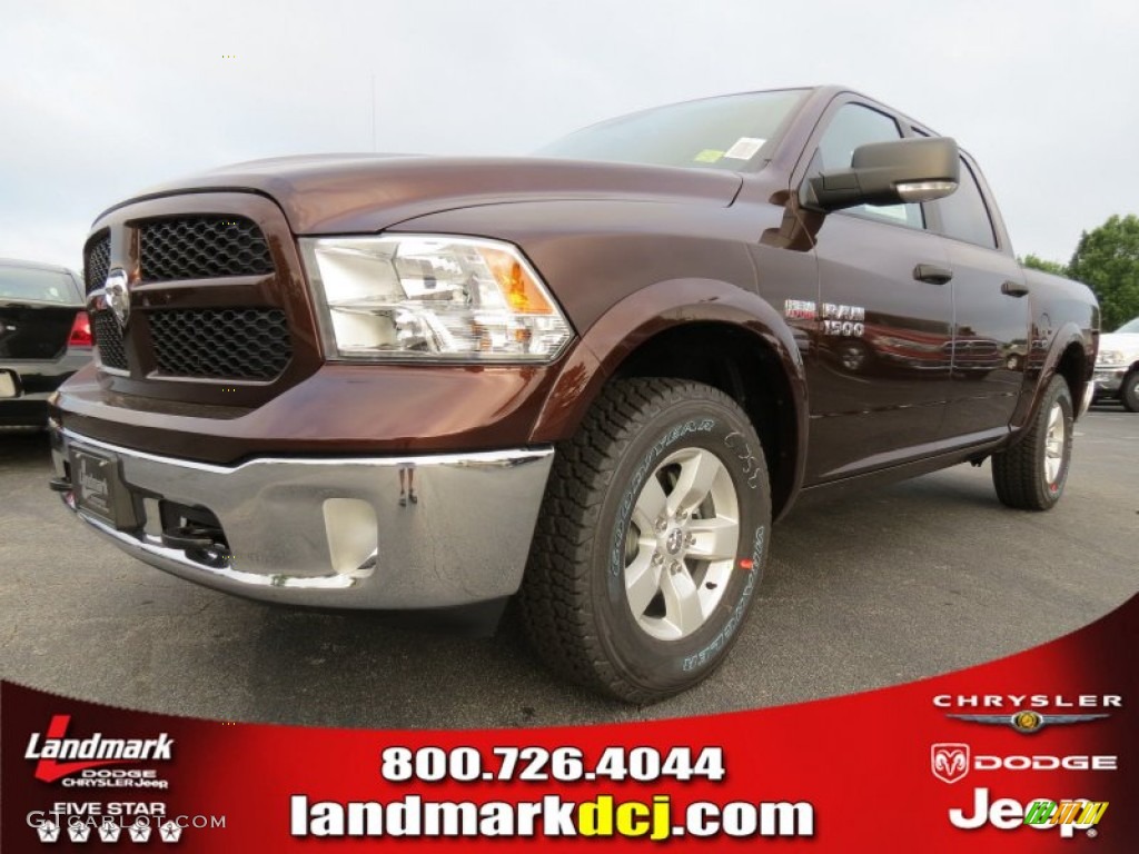 2013 1500 Outdoorsman Crew Cab 4x4 - Western Brown Pearl / Canyon Brown/Light Frost Beige photo #1