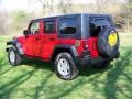 2007 Flame Red Jeep Wrangler Unlimited X 4x4  photo #7