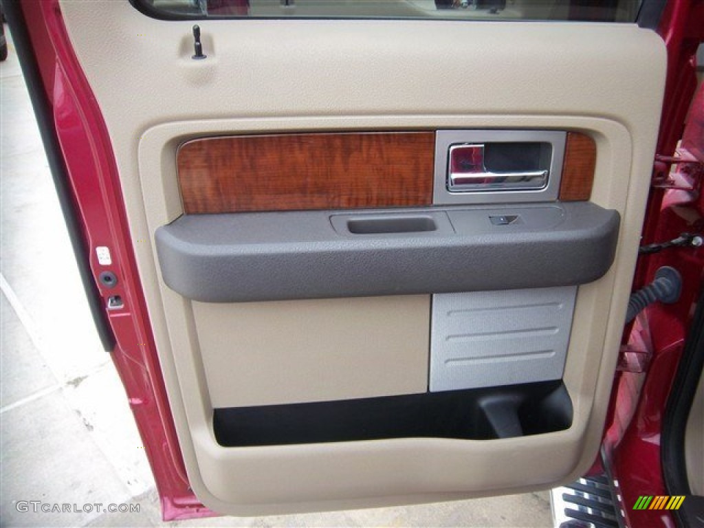2010 F150 Lariat SuperCrew 4x4 - Red Candy Metallic / Medium Stone photo #17