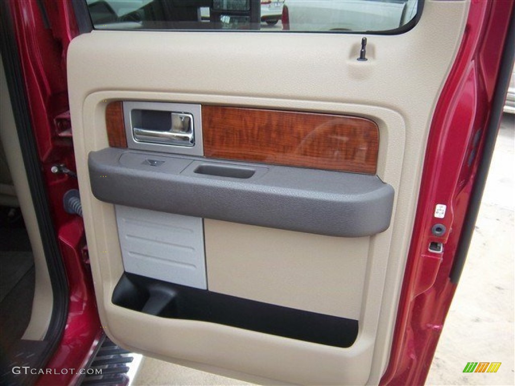 2010 F150 Lariat SuperCrew 4x4 - Red Candy Metallic / Medium Stone photo #19