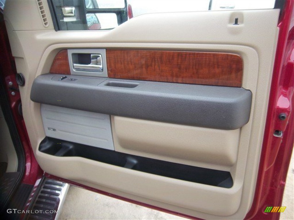 2010 F150 Lariat SuperCrew 4x4 - Red Candy Metallic / Medium Stone photo #21