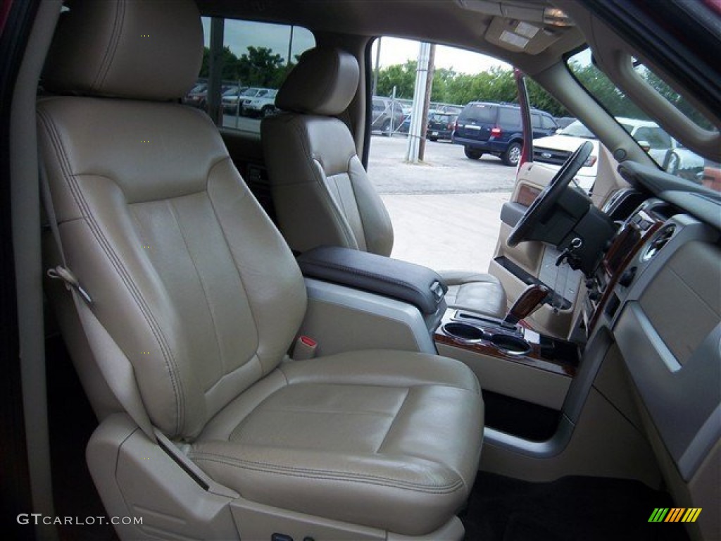 2010 F150 Lariat SuperCrew 4x4 - Red Candy Metallic / Medium Stone photo #22