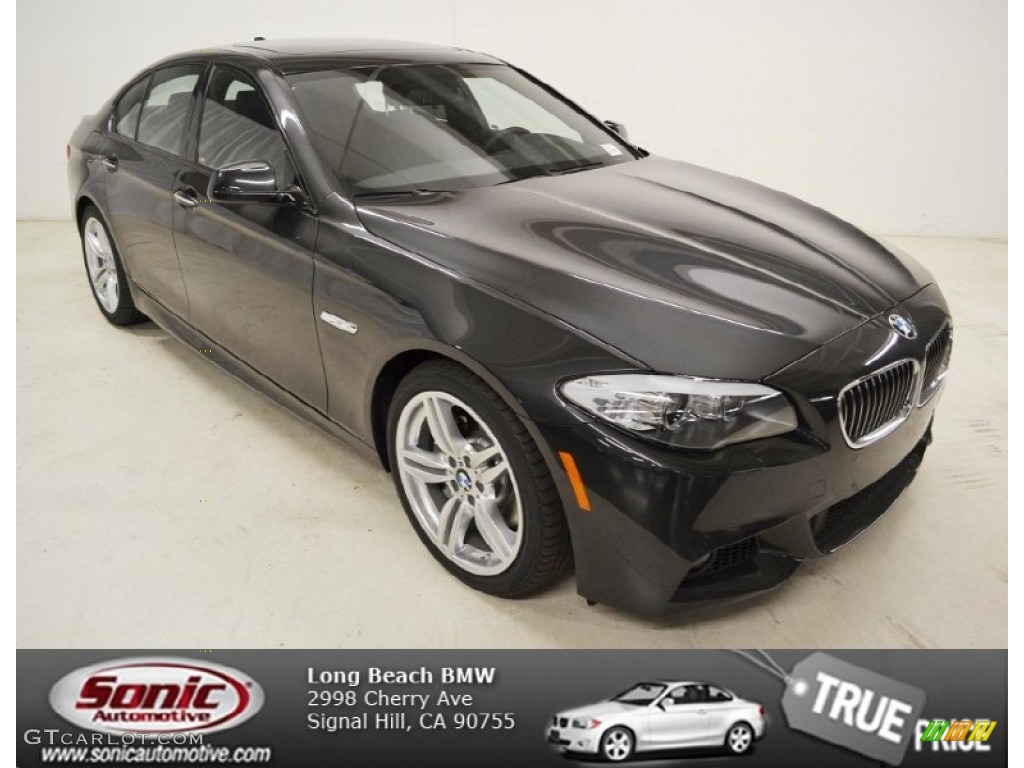 2013 5 Series 535i Sedan - Dark Graphite Metallic II / Black photo #1