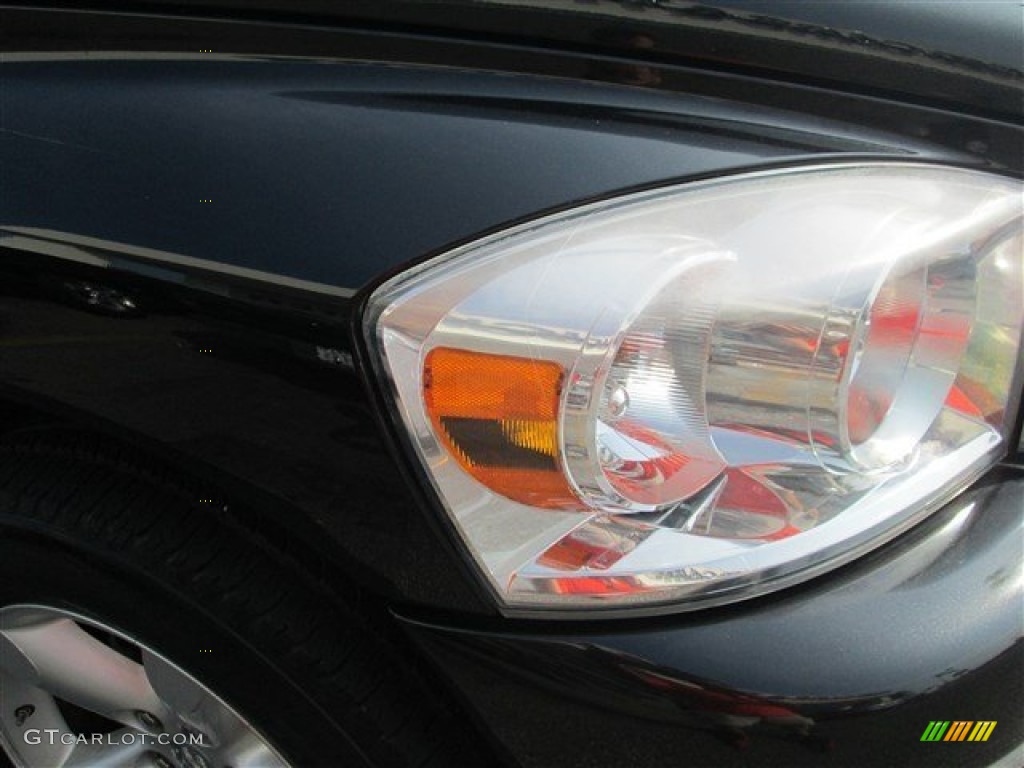 2008 Ram 1500 SLT Quad Cab - Brilliant Black Crystal Pearl / Medium Slate Gray photo #3