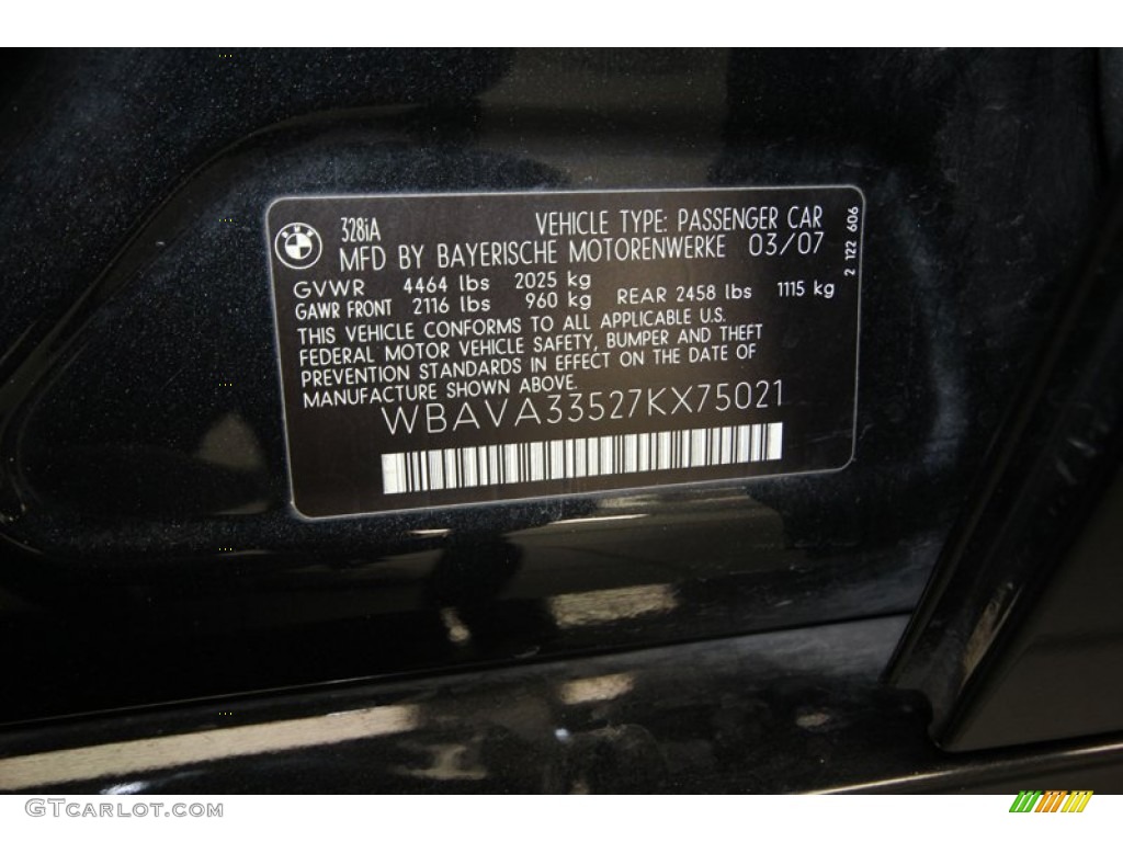 2007 3 Series 328i Sedan - Black Sapphire Metallic / Beige photo #9