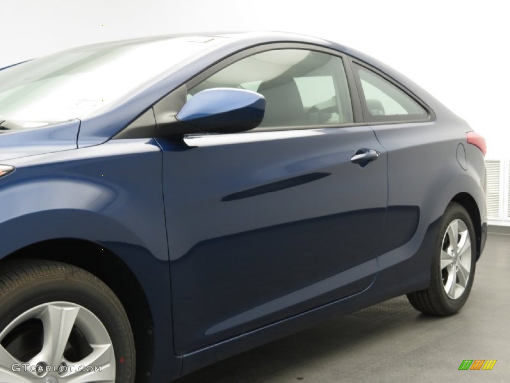 2013 Elantra Coupe GS - Atlantic Blue / Gray photo #2