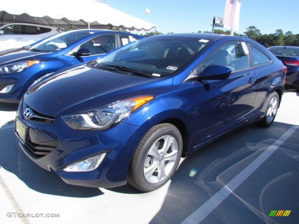 2013 Elantra Coupe GS - Atlantic Blue / Gray photo #6