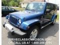 2009 Deep Water Blue Pearl Jeep Wrangler Unlimited Sahara 4x4  photo #1