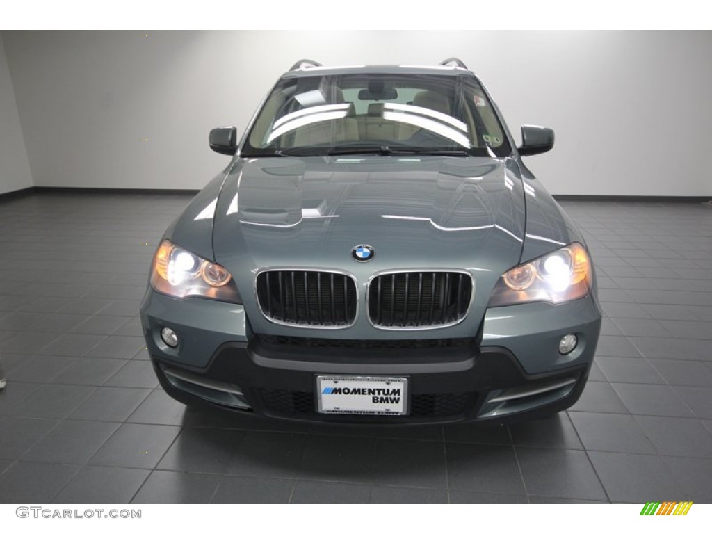 2008 X5 3.0si - Mineral Green Metallic / Sand Beige photo #6
