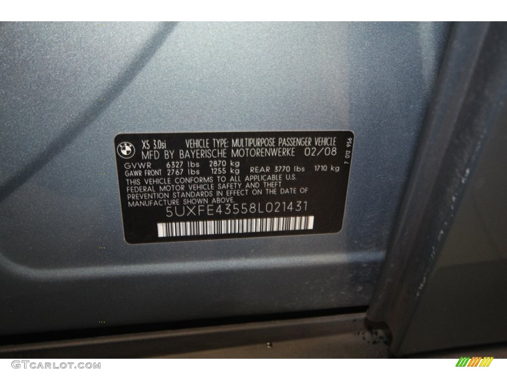 2008 BMW X5 3.0si Info Tag Photos