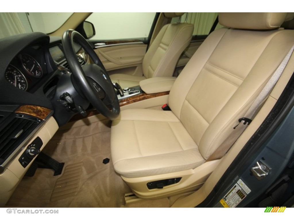 2008 X5 3.0si - Mineral Green Metallic / Sand Beige photo #14