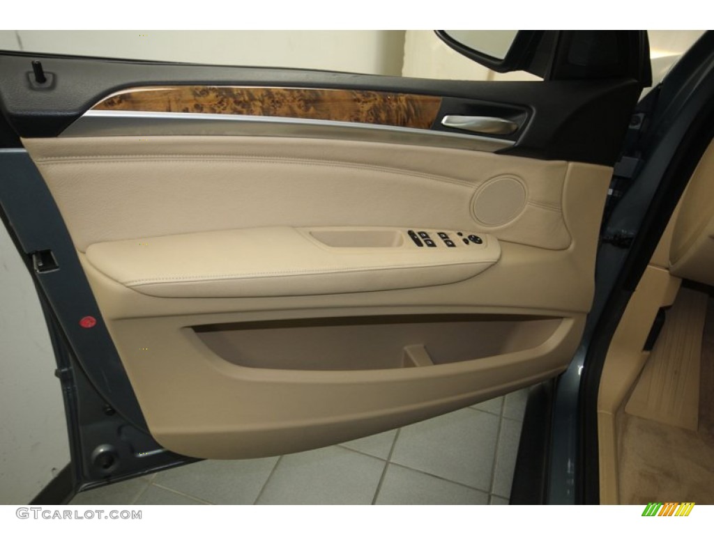 2008 BMW X5 3.0si Sand Beige Door Panel Photo #81420366