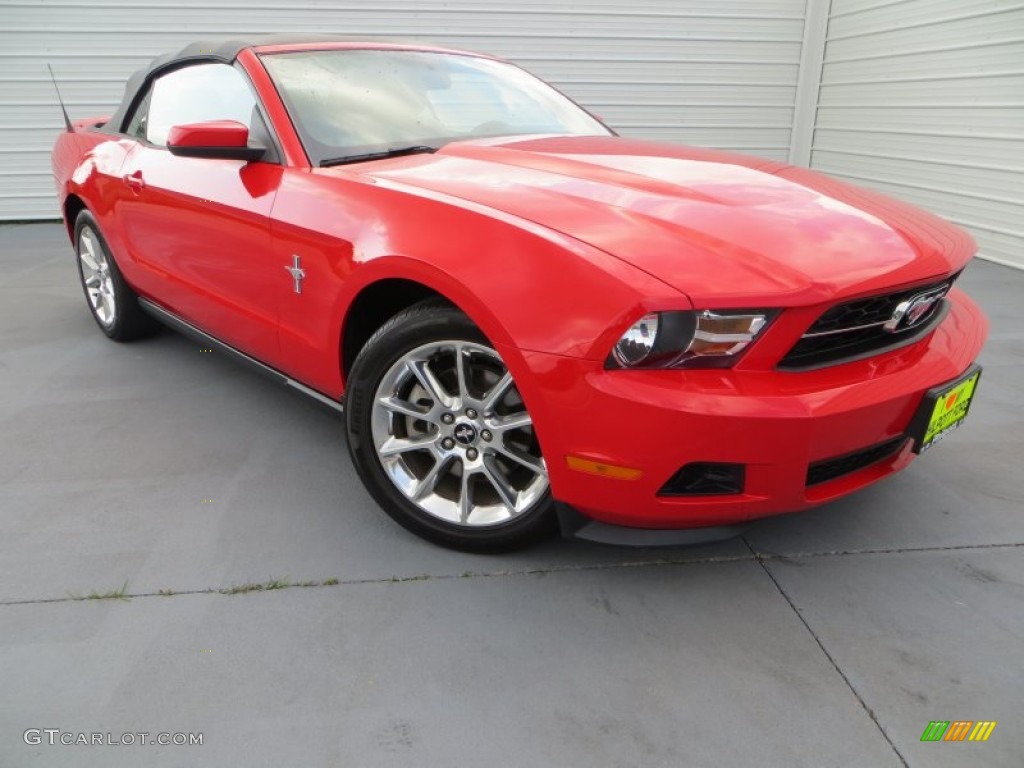 2011 Mustang V6 Premium Convertible - Race Red / Charcoal Black photo #2