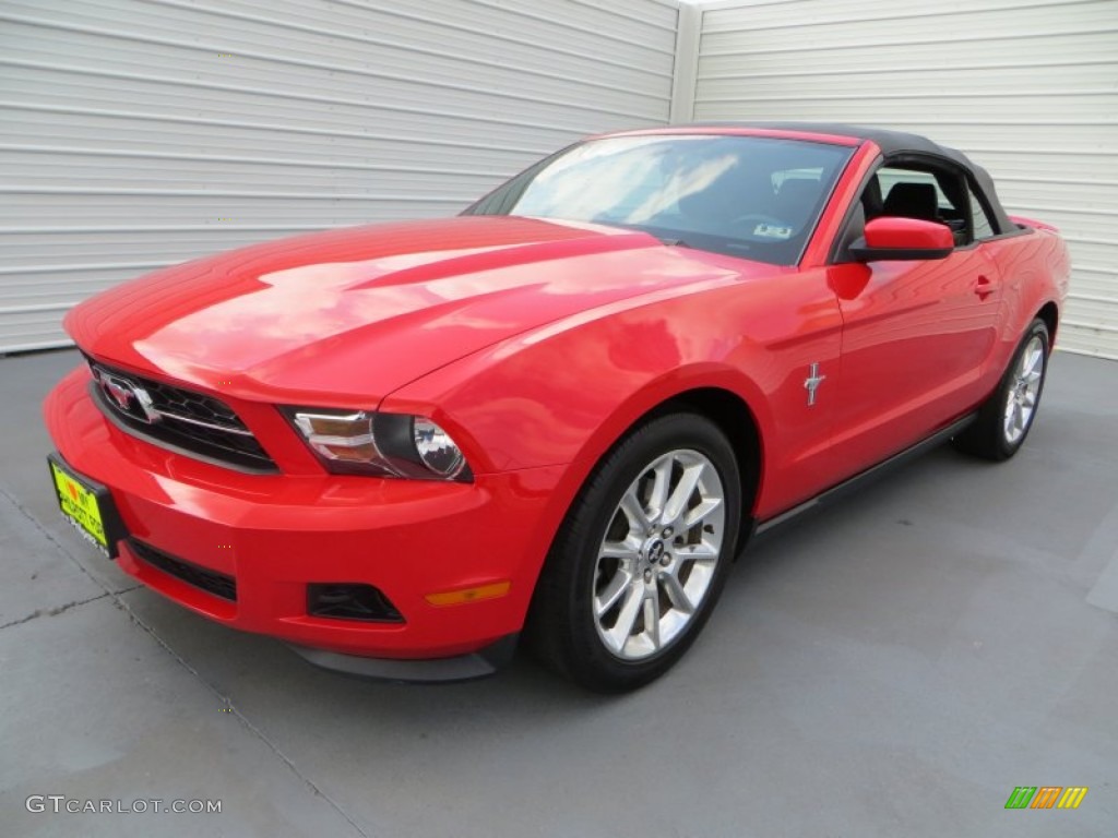 2011 Mustang V6 Premium Convertible - Race Red / Charcoal Black photo #7