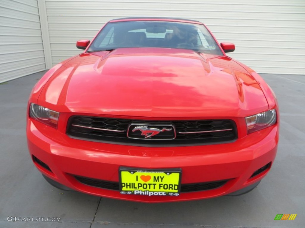 2011 Mustang V6 Premium Convertible - Race Red / Charcoal Black photo #8