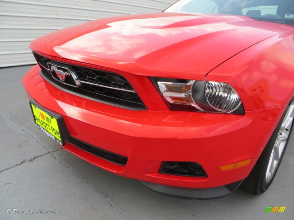 2011 Mustang V6 Premium Convertible - Race Red / Charcoal Black photo #11