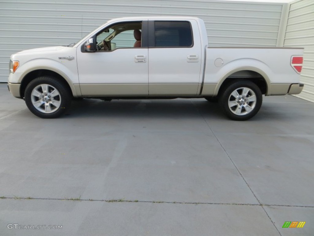 2010 F150 King Ranch SuperCrew - Oxford White / Chapparal Leather photo #6