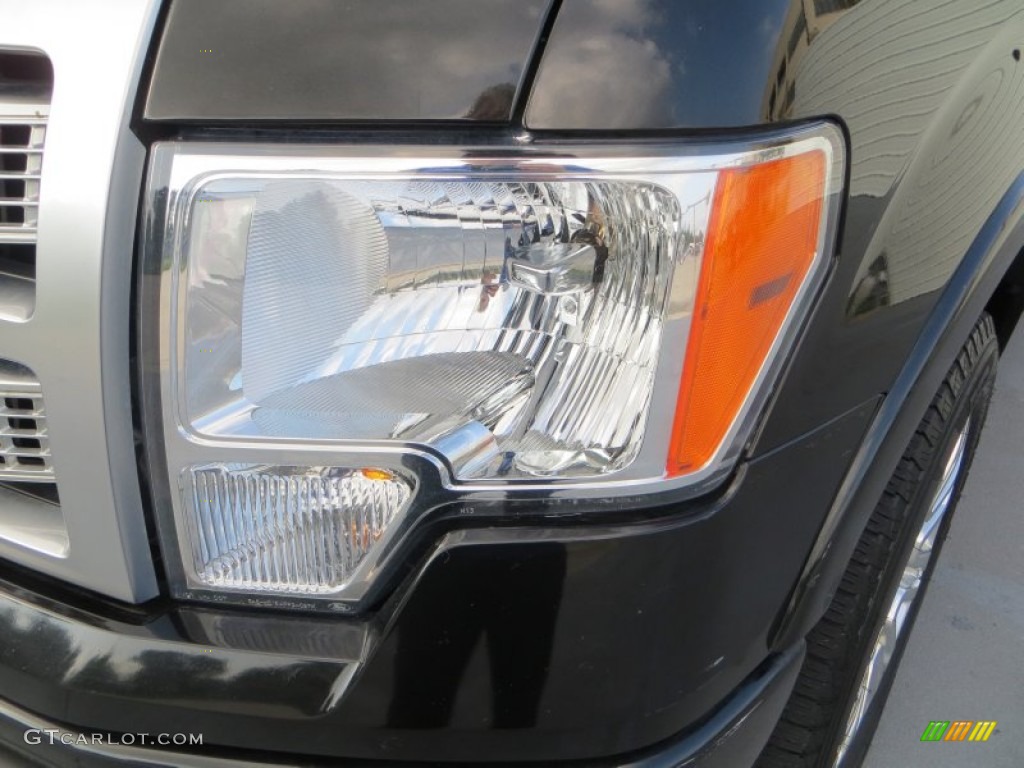 2010 F150 Platinum SuperCrew - Tuxedo Black / Sienna Brown Leather/Black photo #9