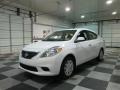 2012 Fresh Powder White Nissan Versa 1.6 SV Sedan  photo #3