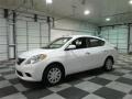 2012 Fresh Powder White Nissan Versa 1.6 SV Sedan  photo #4