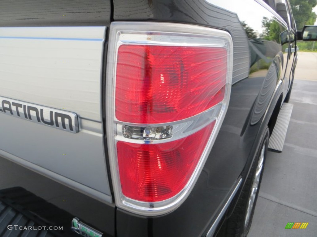 2010 F150 Platinum SuperCrew - Tuxedo Black / Sienna Brown Leather/Black photo #20