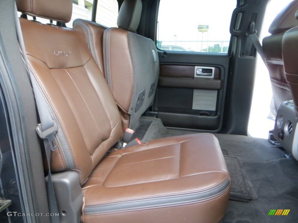 2010 F150 Platinum SuperCrew - Tuxedo Black / Sienna Brown Leather/Black photo #30
