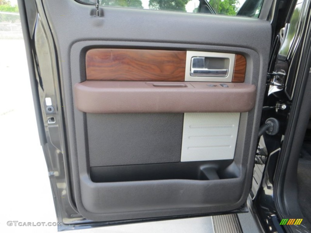 2010 F150 Platinum SuperCrew - Tuxedo Black / Sienna Brown Leather/Black photo #32