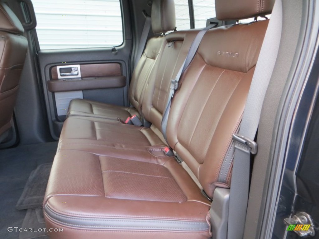 2010 F150 Platinum SuperCrew - Tuxedo Black / Sienna Brown Leather/Black photo #34