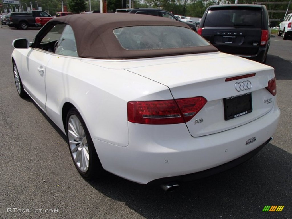 2011 A5 2.0T quattro Convertible - Ibis White / Cardamom Beige photo #6