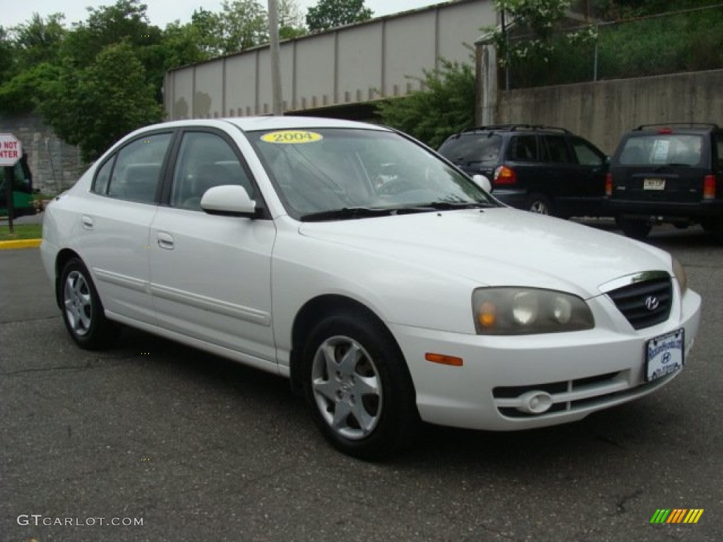 2004 Elantra GLS Sedan - Nordic White / Beige photo #3