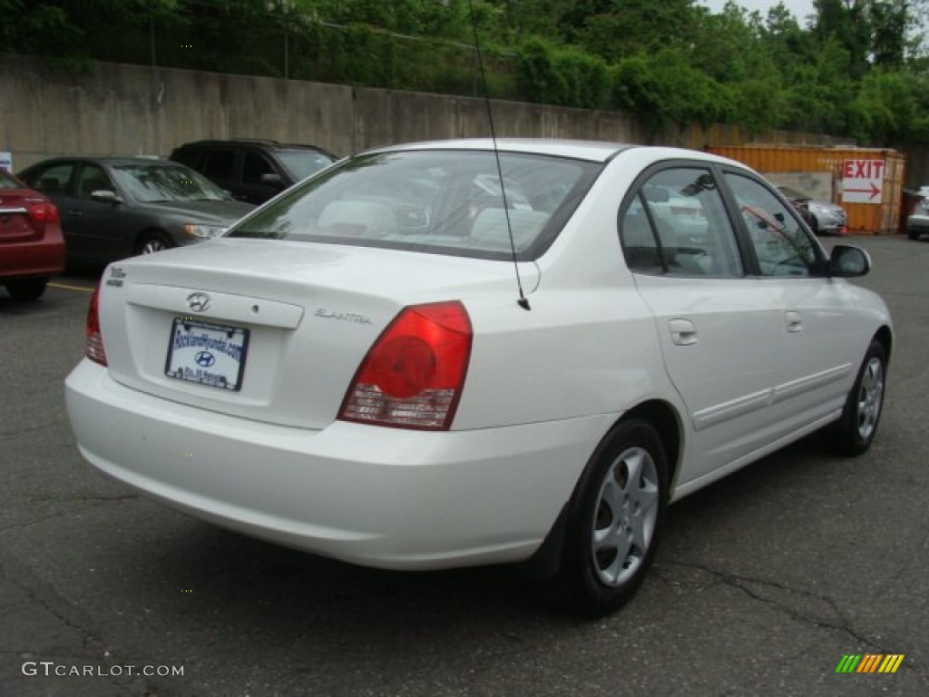 2004 Elantra GLS Sedan - Nordic White / Beige photo #4