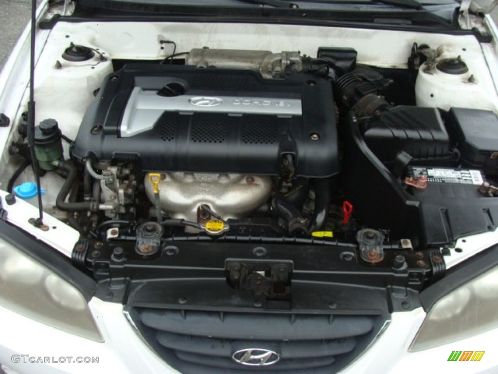 2004 Elantra GLS Sedan - Nordic White / Beige photo #26