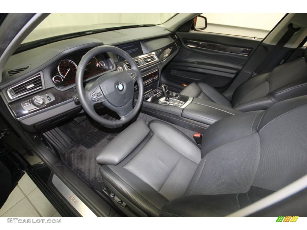 Black Interior 2011 BMW 7 Series 750Li Sedan Photo #81427614