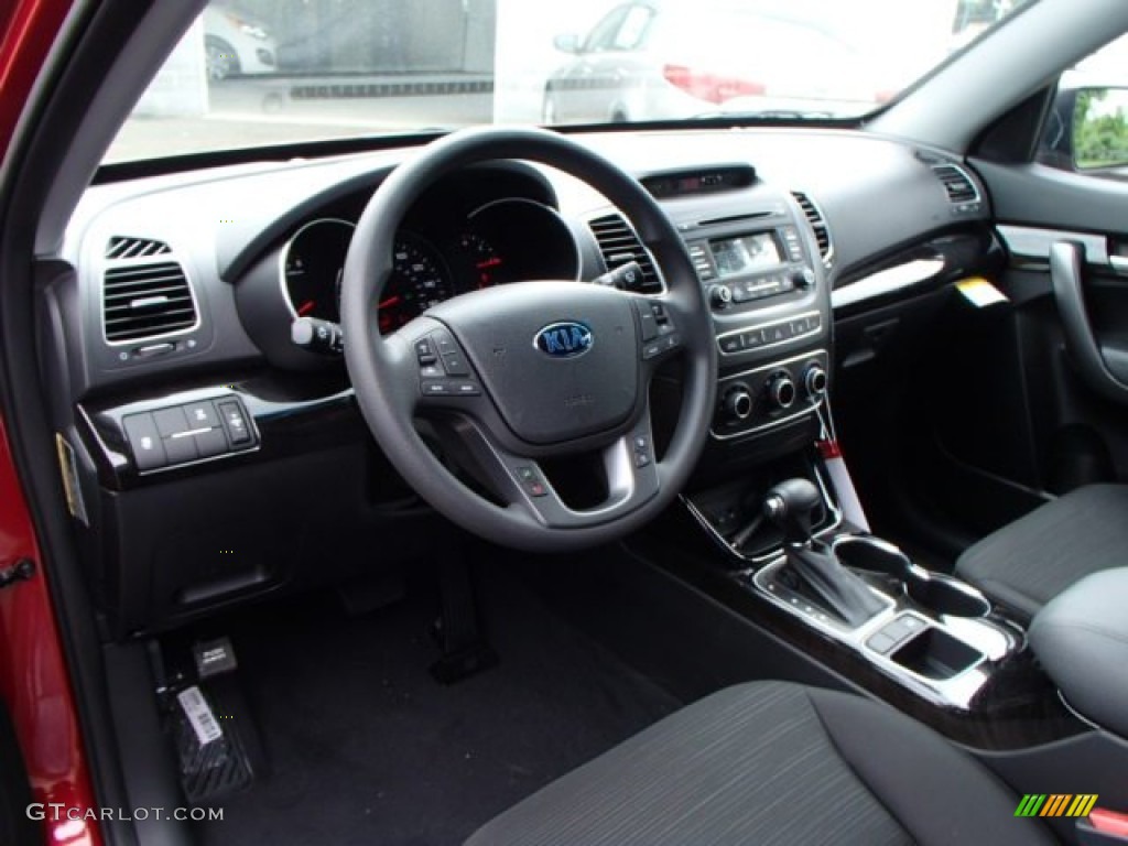 Black Interior 2014 Kia Sorento LX AWD Photo #81428973