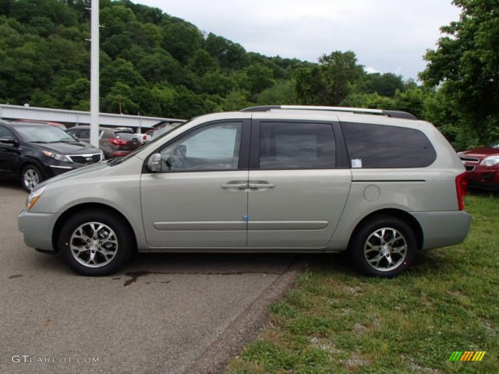 Silverstone Beige 2014 Kia Sedona LX Exterior Photo #81430179