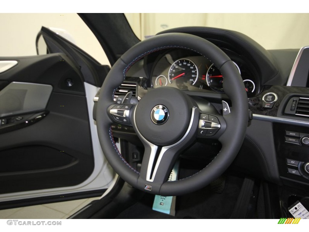 2014 BMW M6 Coupe Black Steering Wheel Photo #81430373