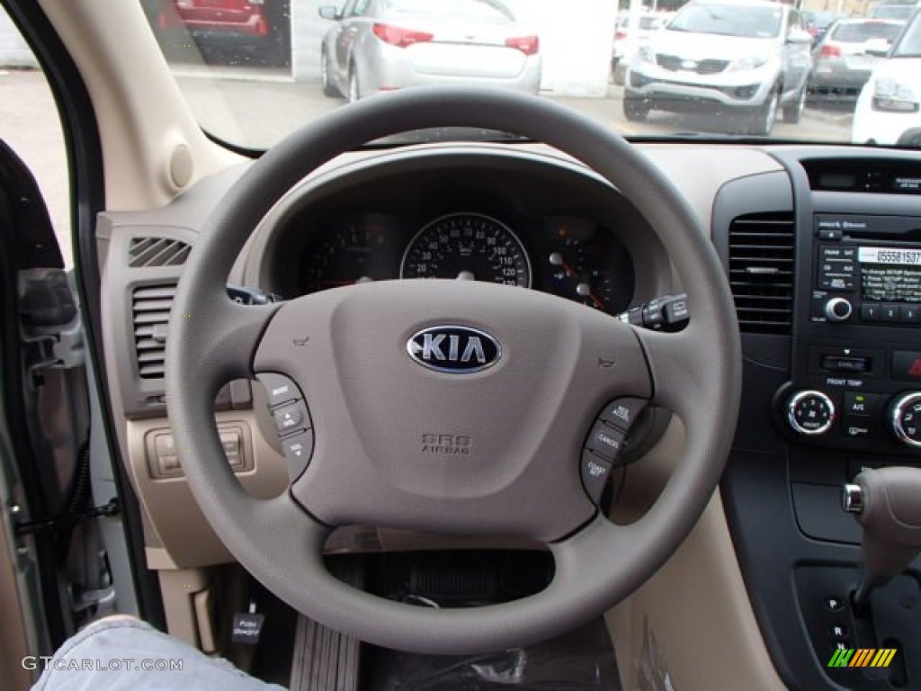 2014 Kia Sedona LX Beige Steering Wheel Photo #81430417
