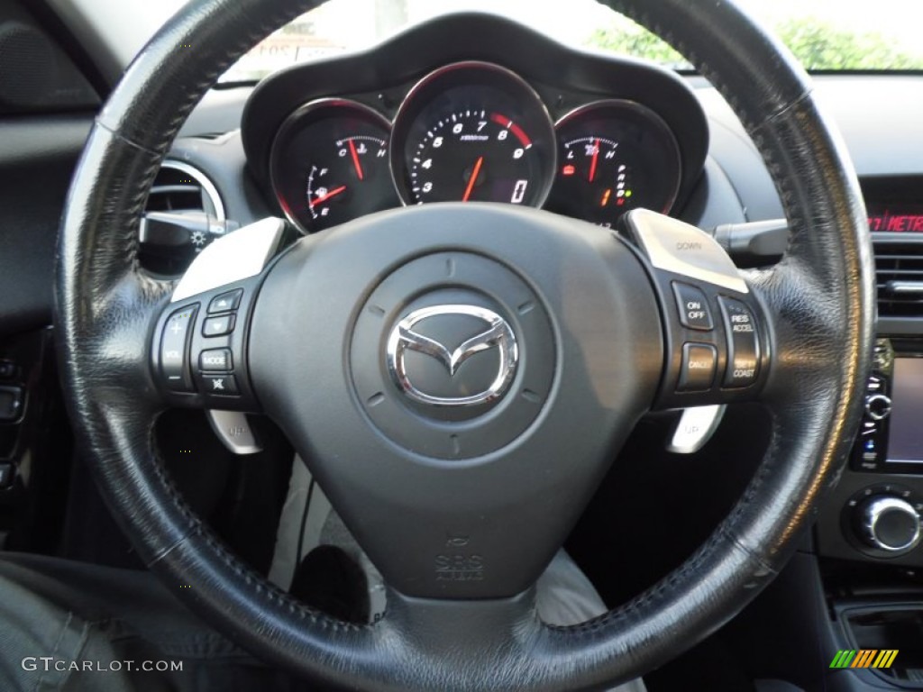 2006 Mazda RX-8 Standard RX-8 Model Black Steering Wheel Photo #81430762