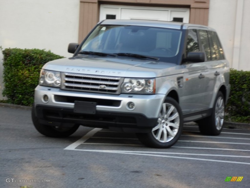 2008 Range Rover Sport Supercharged - Zermatt Silver Metallic / Ebony Black photo #1