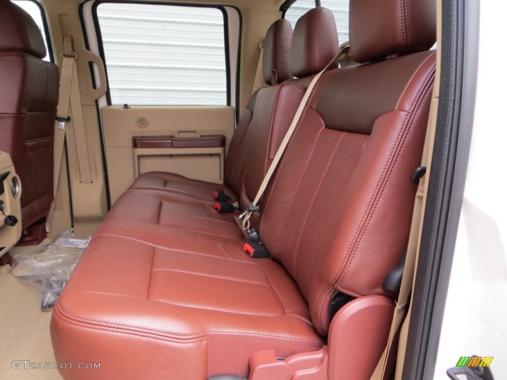 2013 F250 Super Duty King Ranch Crew Cab 4x4 - White Platinum Tri-Coat / King Ranch Chaparral Leather/Black Trim photo #23