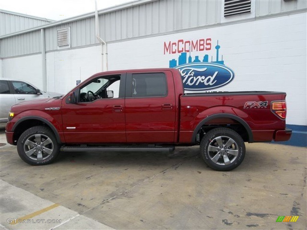 2013 F150 FX4 SuperCrew 4x4 - Ruby Red Metallic / Black photo #3