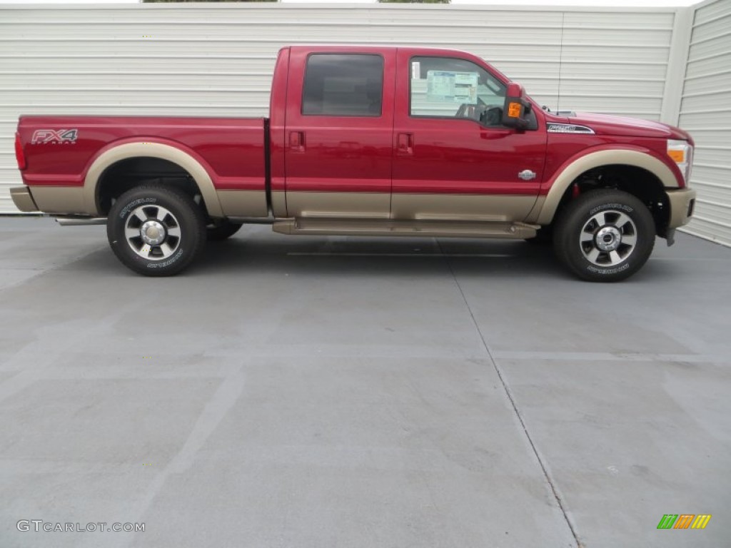 Ruby Red Metallic 2013 Ford F250 Super Duty King Ranch Crew Cab 4x4 Exterior Photo #81433814