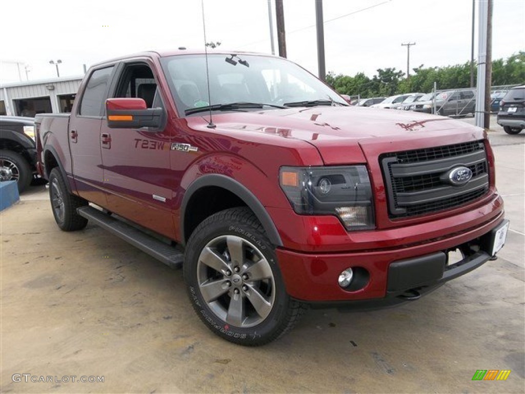 2013 F150 FX4 SuperCrew 4x4 - Ruby Red Metallic / Black photo #8