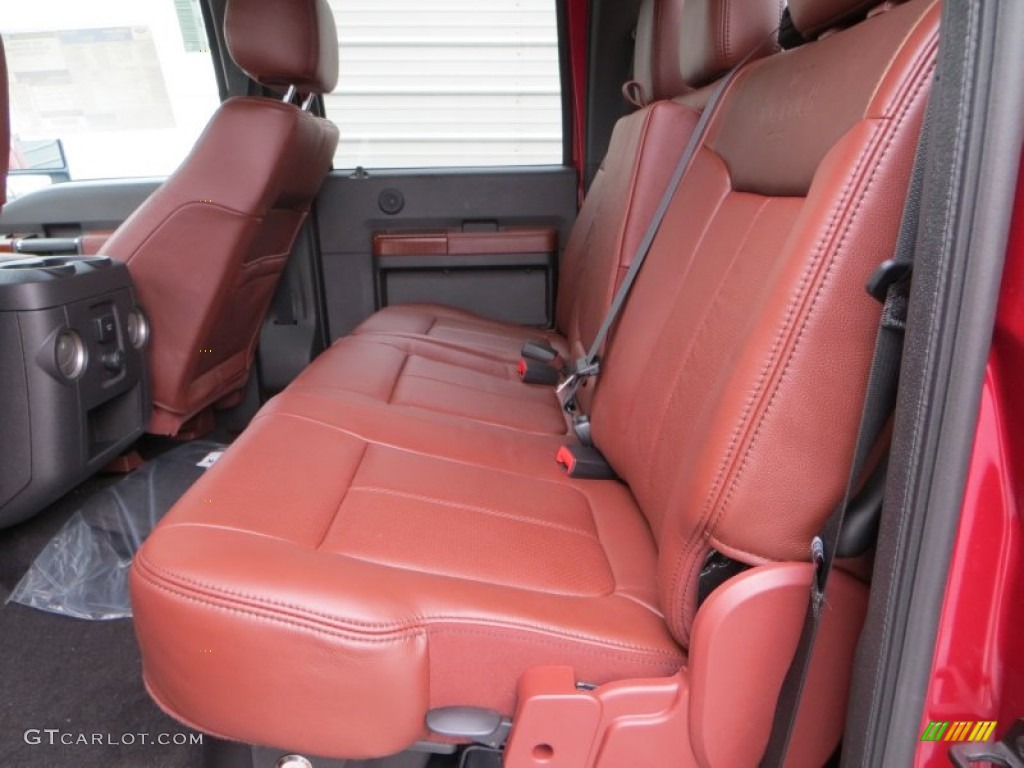 2013 Ford F250 Super Duty King Ranch Crew Cab 4x4 Rear Seat Photo #81434304