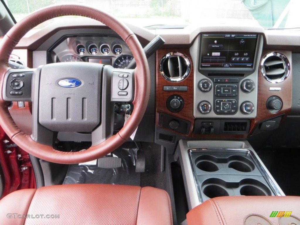 2013 F250 Super Duty King Ranch Crew Cab 4x4 - Ruby Red Metallic / King Ranch Chaparral Leather/Black Trim photo #29