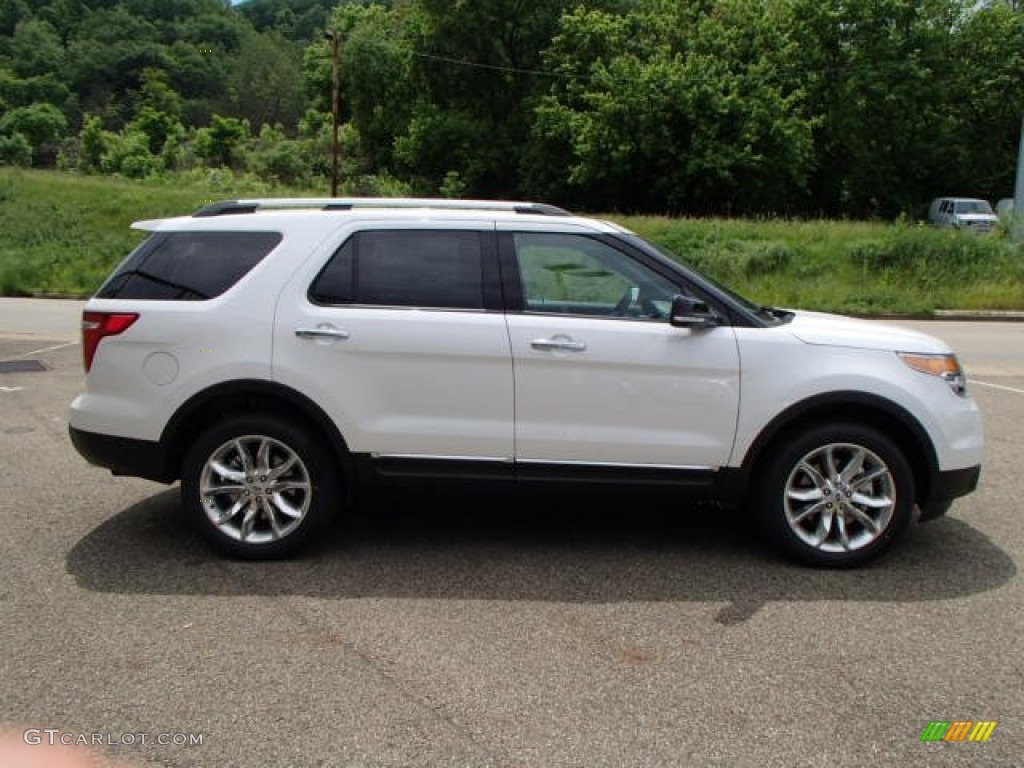 2013 Explorer XLT 4WD - White Platinum Tri-Coat / Medium Light Stone photo #1