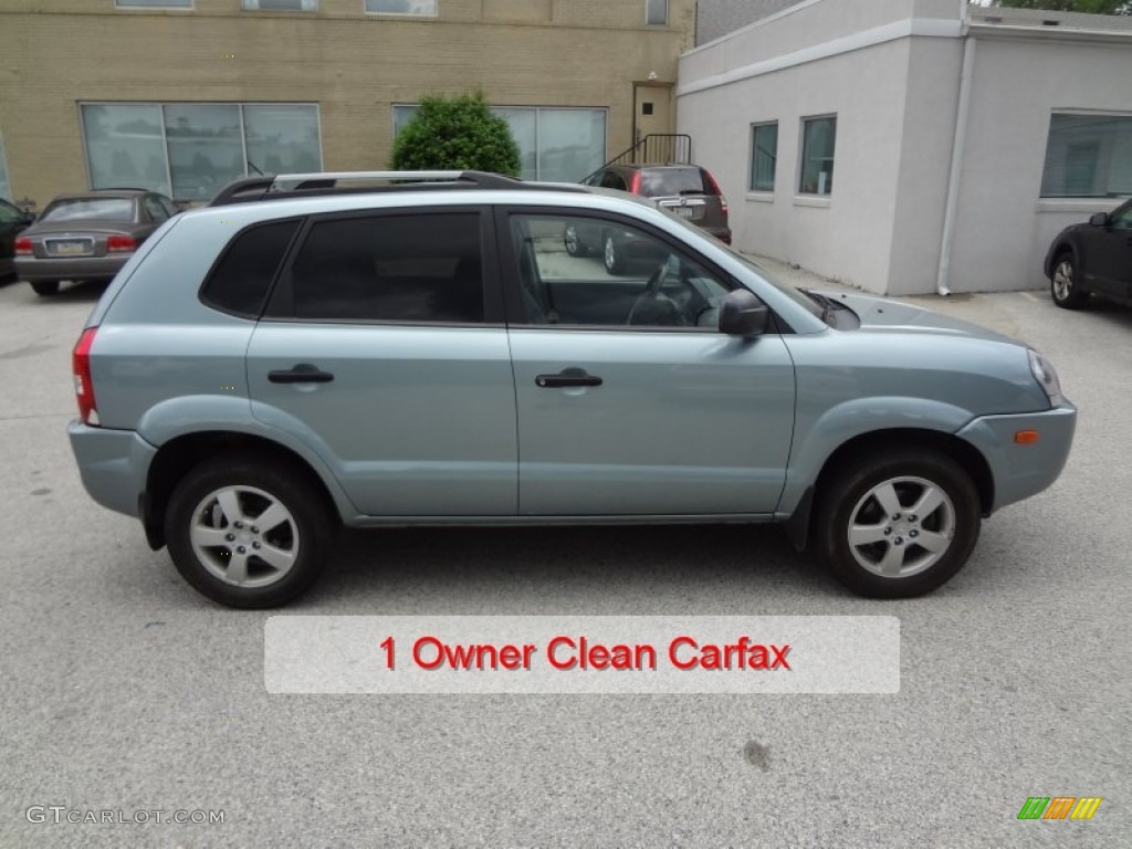 2007 Tucson GLS - Alpine Frost Blue Metallic / Gray photo #2