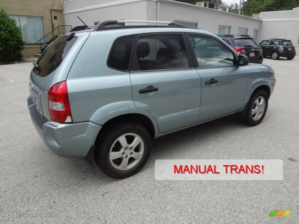 2007 Tucson GLS - Alpine Frost Blue Metallic / Gray photo #3