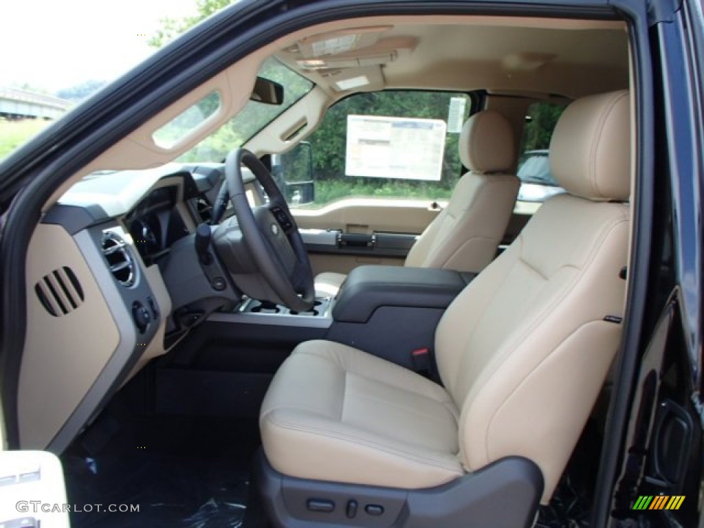 Adobe Interior 2013 Ford F350 Super Duty Lariat SuperCab 4x4 Photo #81436519